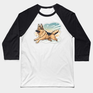 German Sheppard Sticker Baseball T-Shirt